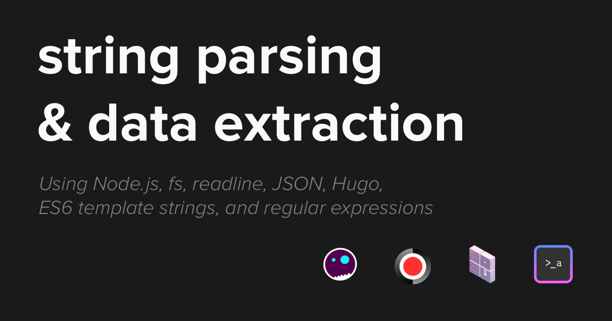 string parsing & data extraction